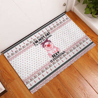 Pig Overflows Christmas Rubber Doormat Xmas Holiday Patterns - Wonder Print Shop