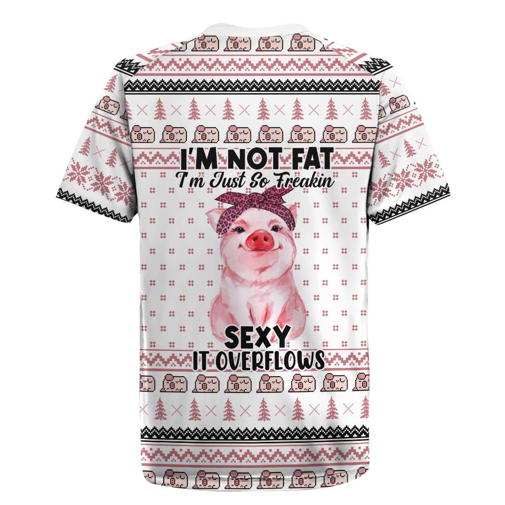 Pig Overflows Christmas Rugby Jersey Xmas Holiday Patterns - Wonder Print Shop