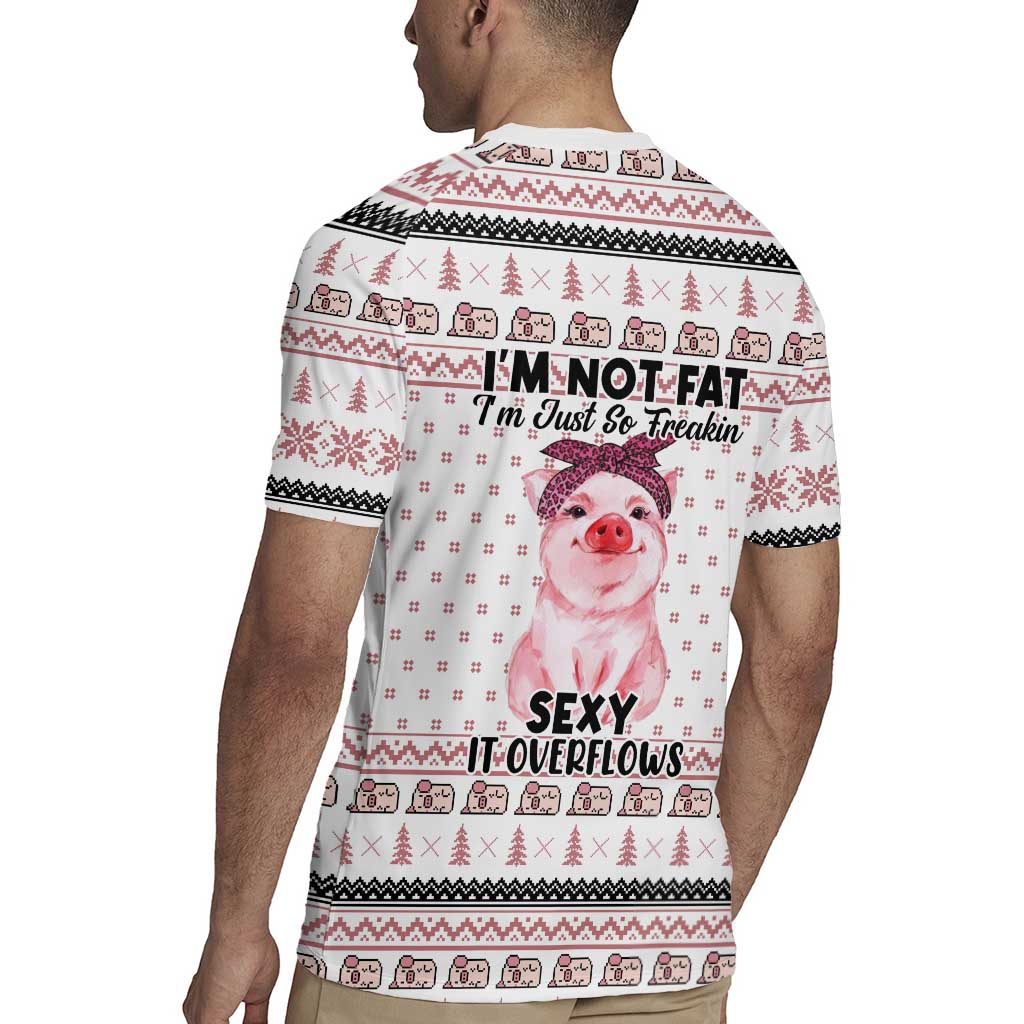 Pig Overflows Christmas Rugby Jersey Xmas Holiday Patterns - Wonder Print Shop