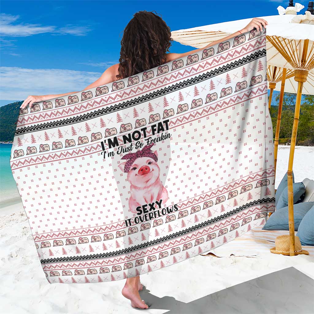 Pig Overflows Christmas Sarong Xmas Holiday Patterns - Wonder Print Shop