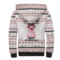 Pig Overflows Christmas Sherpa Hoodie Xmas Holiday Patterns - Wonder Print Shop