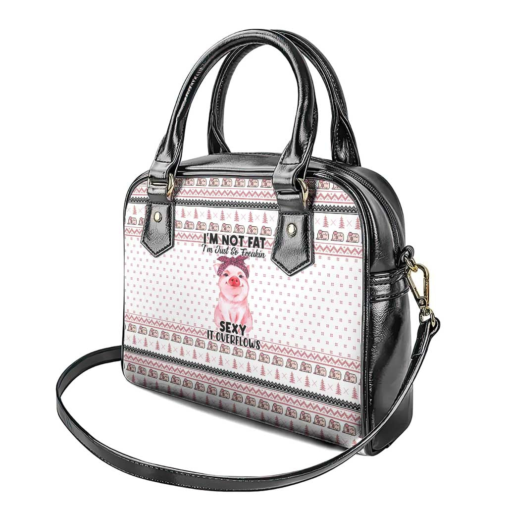Pig Overflows Christmas Shoulder Handbag Xmas Holiday Patterns - Wonder Print Shop