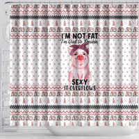 Pig Overflows Christmas Shower Curtain Xmas Holiday Patterns - Wonder Print Shop