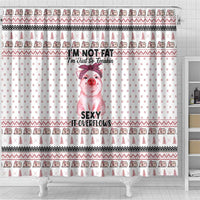 Pig Overflows Christmas Shower Curtain Xmas Holiday Patterns - Wonder Print Shop