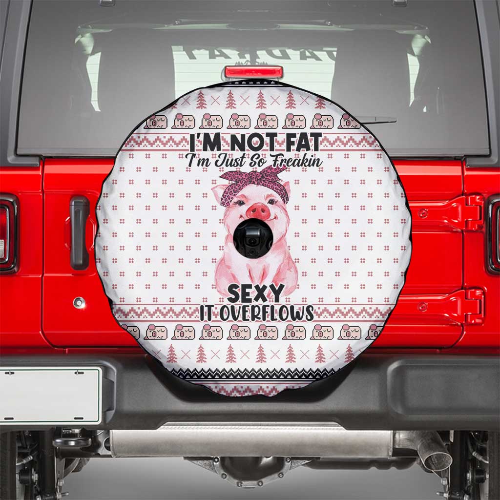 Pig Overflows Christmas Spare Tire Cover Xmas Holiday Patterns - Wonder Print Shop