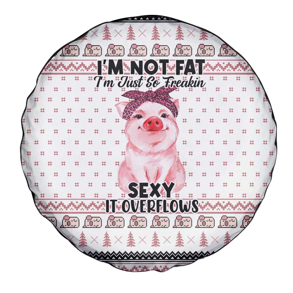 Pig Overflows Christmas Spare Tire Cover Xmas Holiday Patterns - Wonder Print Shop
