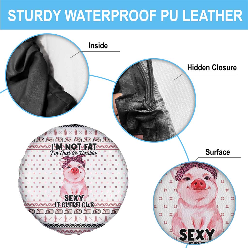 Pig Overflows Christmas Spare Tire Cover Xmas Holiday Patterns - Wonder Print Shop