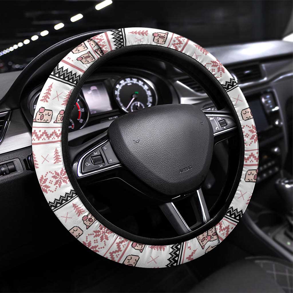 Pig Overflows Christmas Steering Wheel Cover Xmas Holiday Patterns - Wonder Print Shop