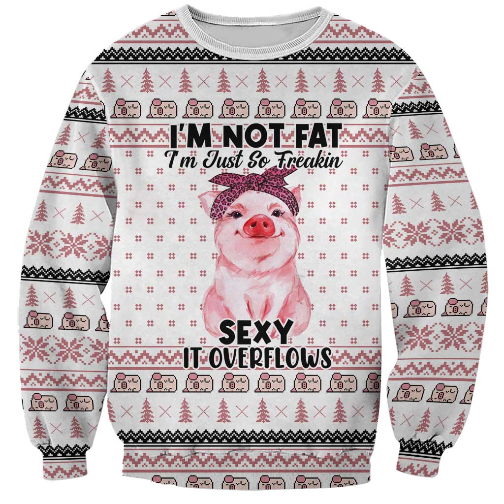 Pig Overflows Christmas Sweatshirt Xmas Holiday Patterns - Wonder Print Shop