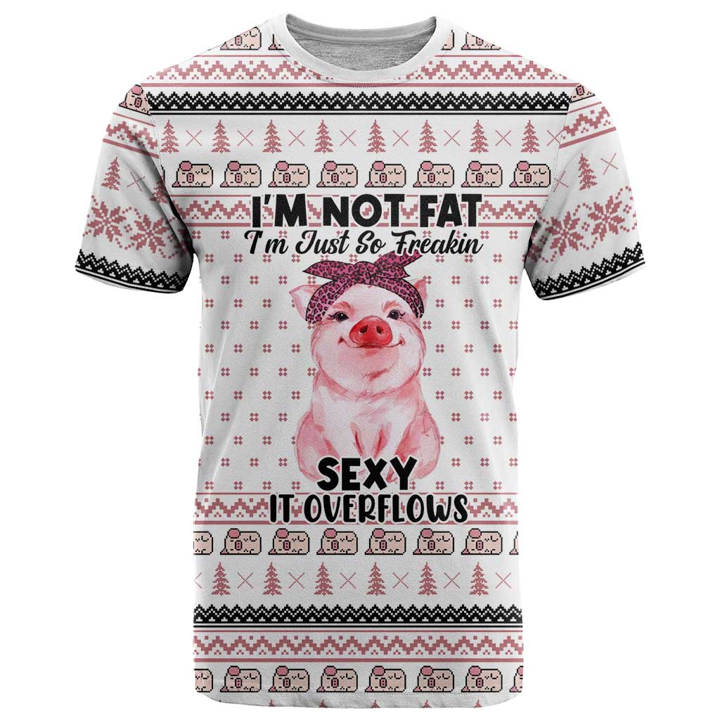 Pig Overflows Christmas T Shirt Xmas Holiday Patterns - Wonder Print Shop