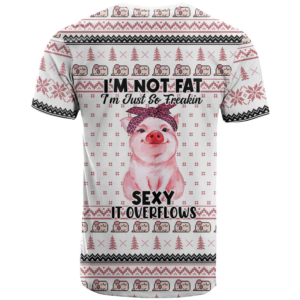 Pig Overflows Christmas T Shirt Xmas Holiday Patterns - Wonder Print Shop