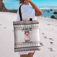 Pig Overflows Christmas Tote Bag Xmas Holiday Patterns - Wonder Print Shop