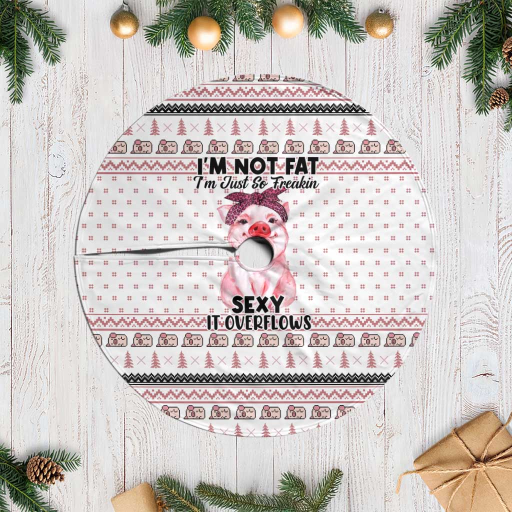 Pig Overflows Christmas Tree Skirt Xmas Holiday Patterns - Wonder Print Shop