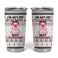 Pig Overflows Christmas Tumbler Cup Xmas Holiday Patterns - Wonder Print Shop