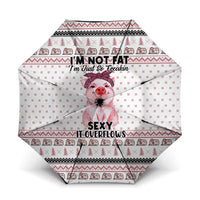 Pig Overflows Christmas Umbrella Xmas Holiday Patterns - undefined