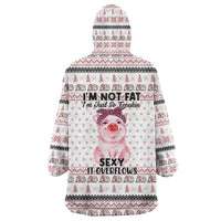 Pig Overflows Christmas Wearable Blanket Hoodie Xmas Holiday Patterns - Wonder Print Shop