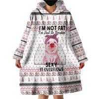 Pig Overflows Christmas Wearable Blanket Hoodie Xmas Holiday Patterns - Wonder Print Shop
