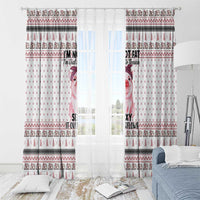 Pig Overflows Christmas Window Curtain Xmas Holiday Patterns - Wonder Print Shop