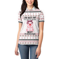 Pig Overflows Christmas Women Polo Shirt Xmas Holiday Patterns - Wonder Print Shop