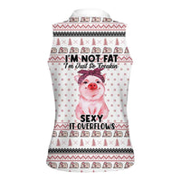 Pig Overflows Christmas Women Sleeveless Polo Shirt Xmas Holiday Patterns - Wonder Print Shop