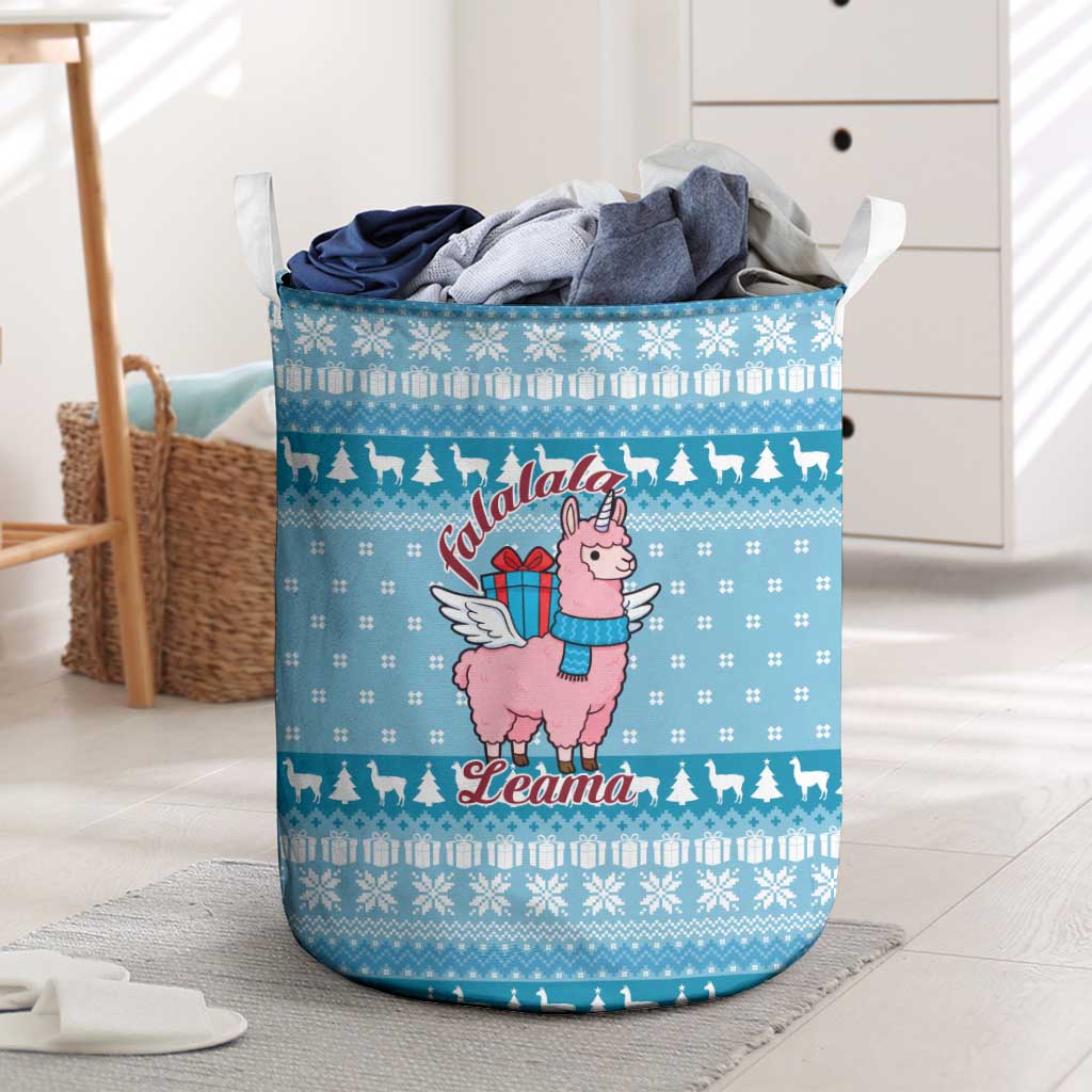 Pink Llama Christmas Laundry Basket Xmas Holiday Patterns - Wonder Print Shop