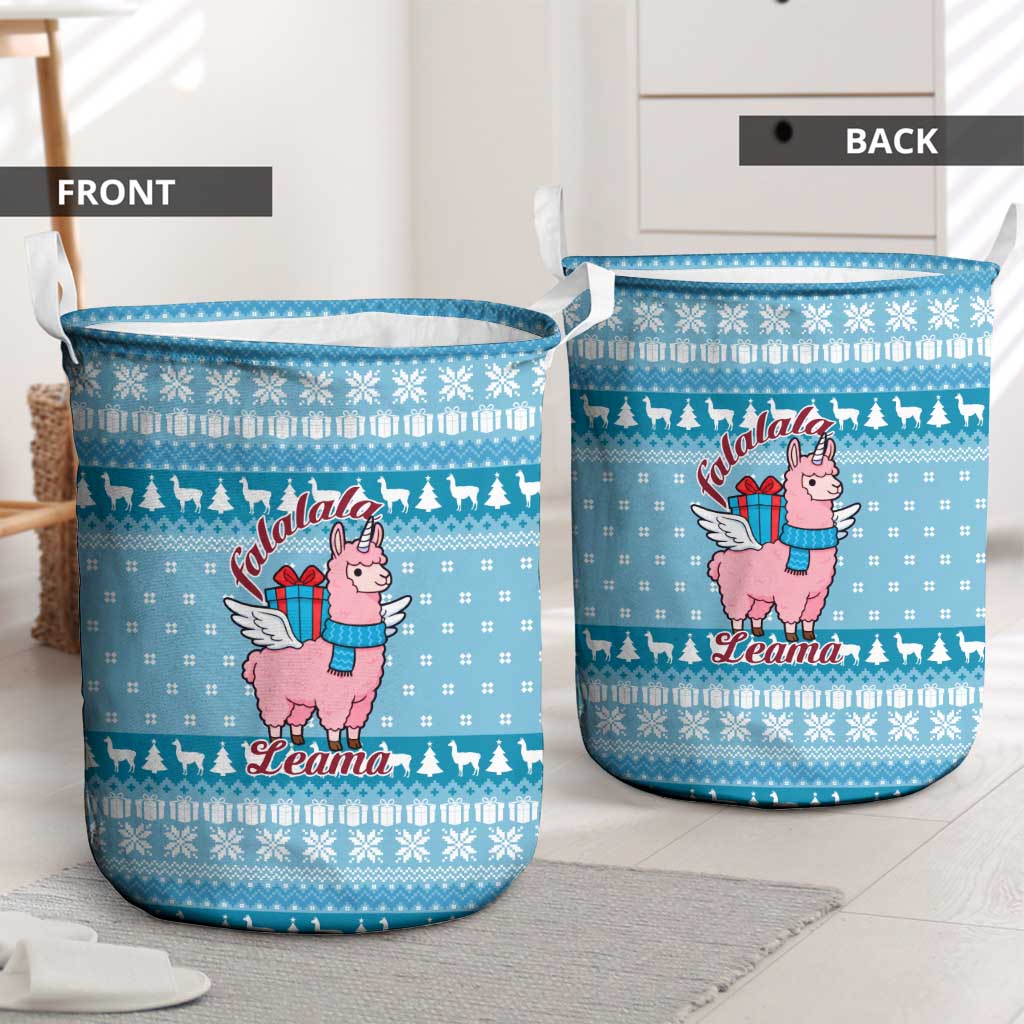 Pink Llama Christmas Laundry Basket Xmas Holiday Patterns - Wonder Print Shop