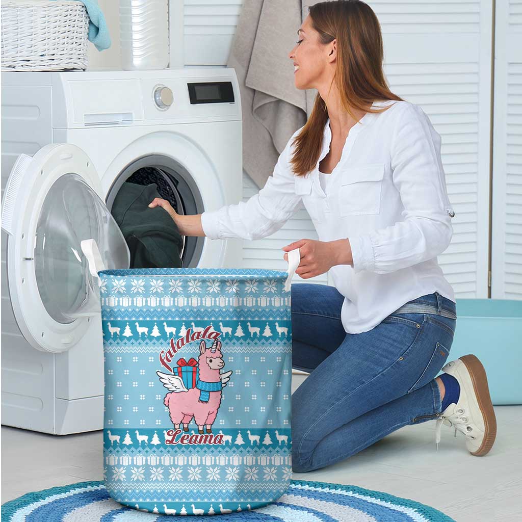Pink Llama Christmas Laundry Basket Xmas Holiday Patterns - Wonder Print Shop