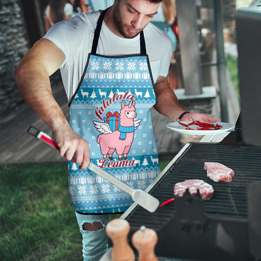 Pink Llama Christmas Apron Xmas Holiday Patterns - Wonder Print Shop