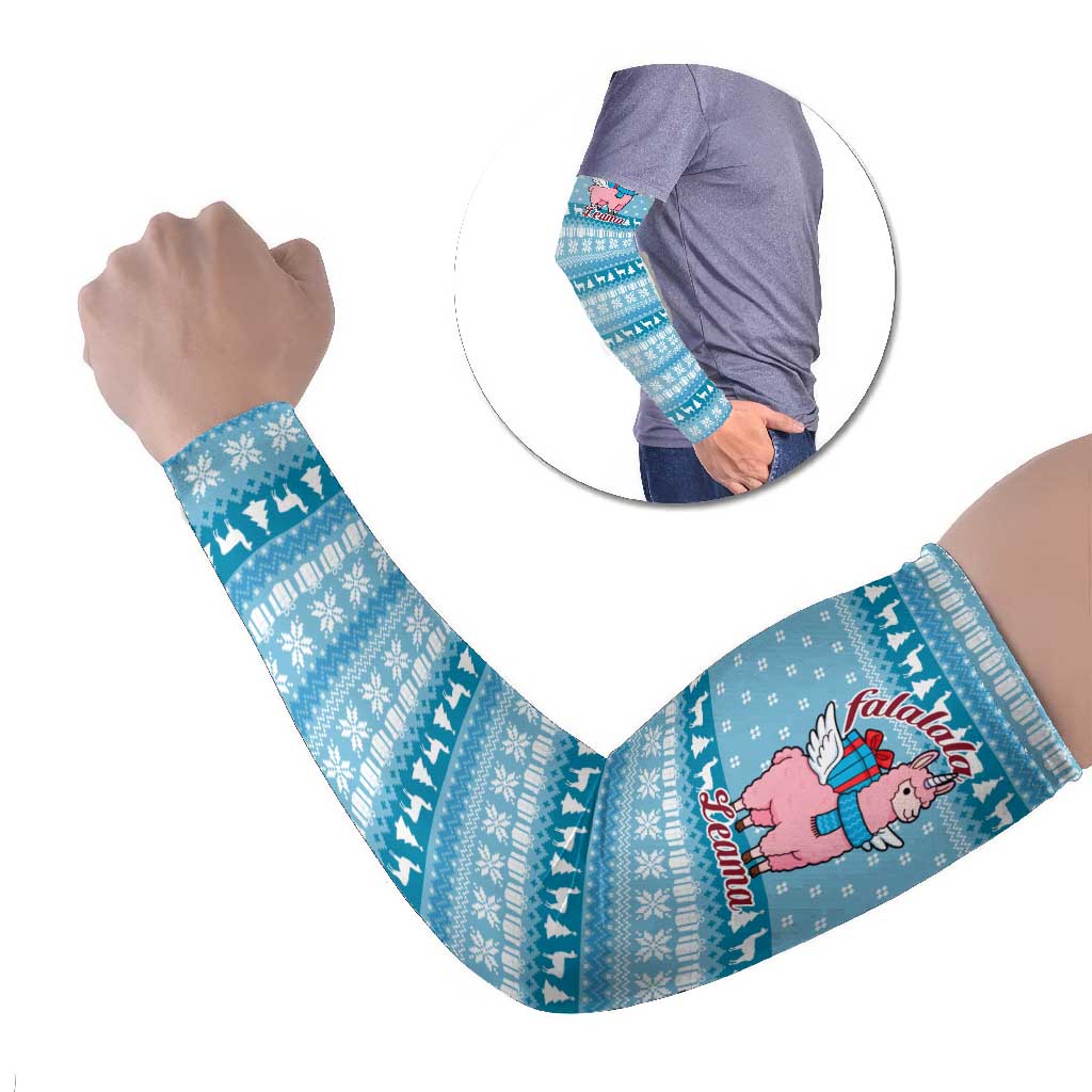 Pink Llama Christmas Arm Sleeves Xmas Holiday Patterns - Wonder Print Shop