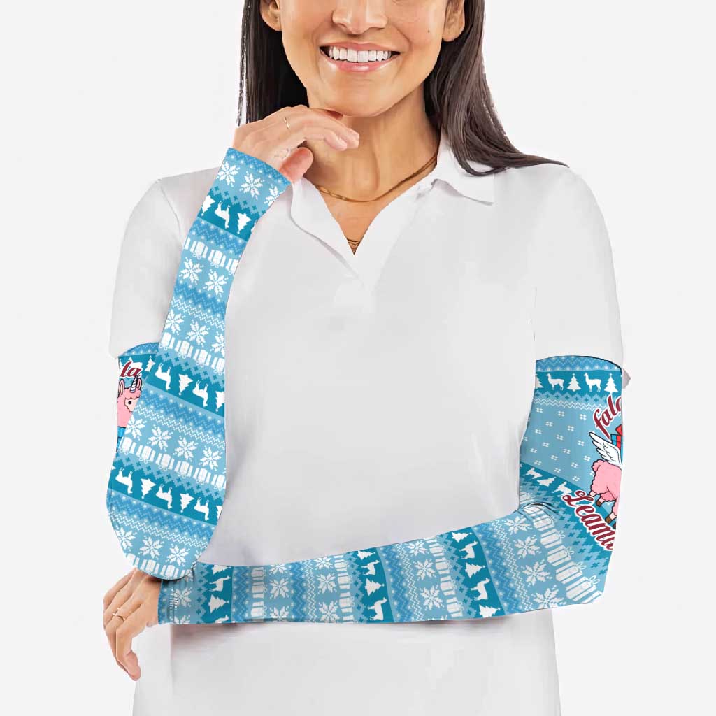 Pink Llama Christmas Arm Sleeves Xmas Holiday Patterns - Wonder Print Shop