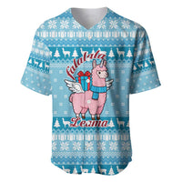 Pink Llama Christmas Baseball Jersey Xmas Holiday Patterns - Wonder Print Shop