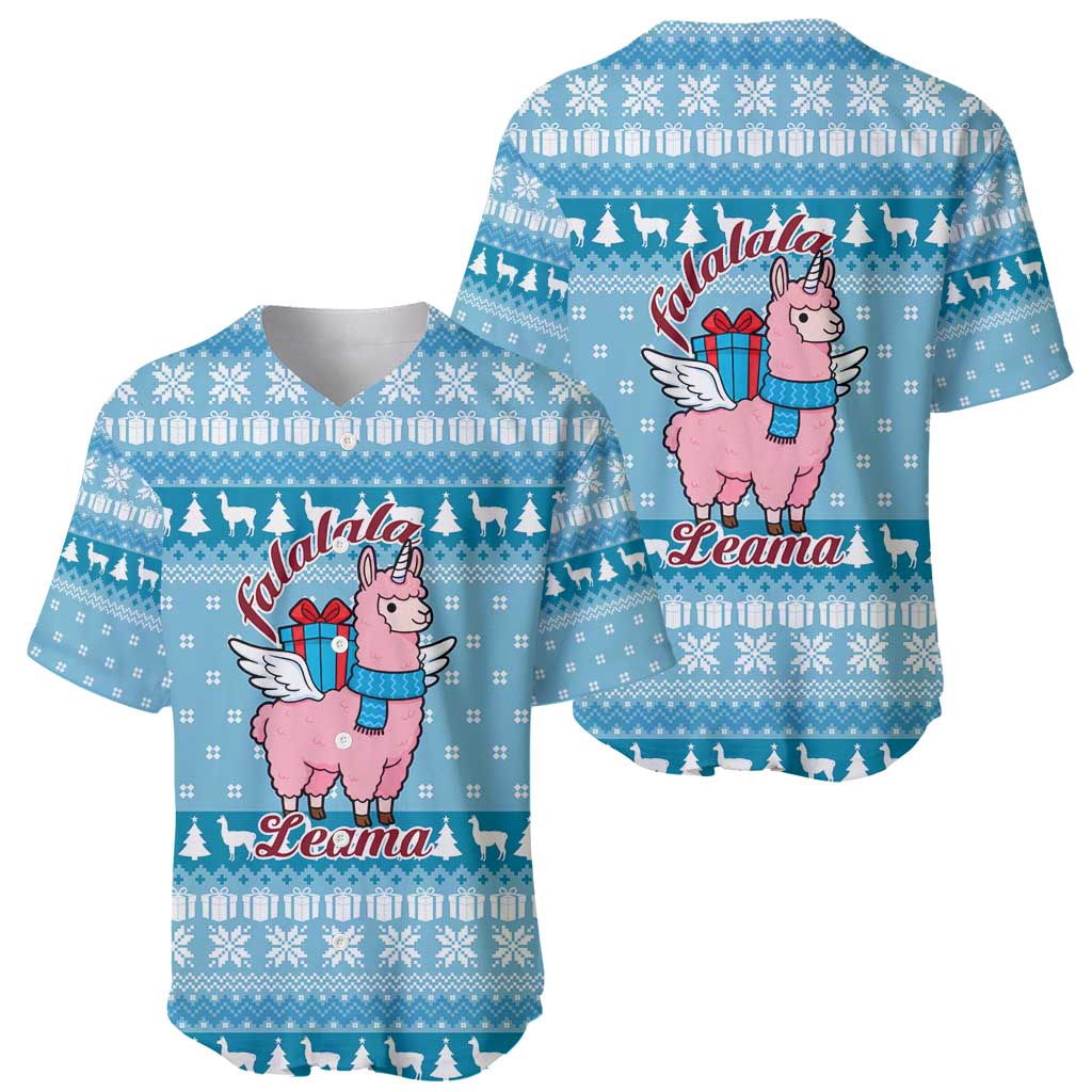 Pink Llama Christmas Baseball Jersey Xmas Holiday Patterns - Wonder Print Shop