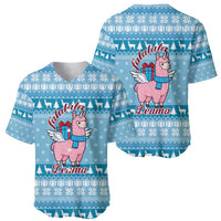Pink Llama Christmas Baseball Jersey Xmas Holiday Patterns - Wonder Print Shop