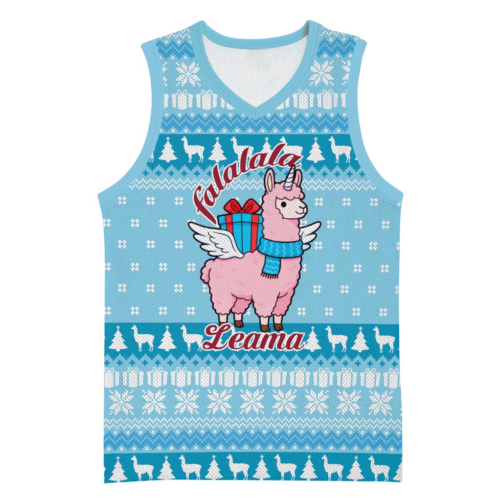 Pink Llama Christmas Basketball Jersey Xmas Holiday Patterns - Wonder Print Shop