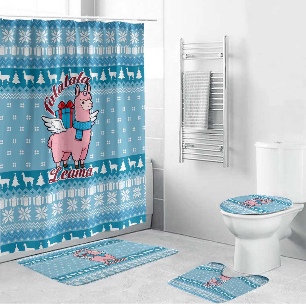 Pink Llama Christmas Bathroom Set Xmas Holiday Patterns - Wonder Print Shop