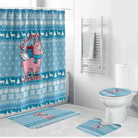 Pink Llama Christmas Bathroom Set Xmas Holiday Patterns - Wonder Print Shop