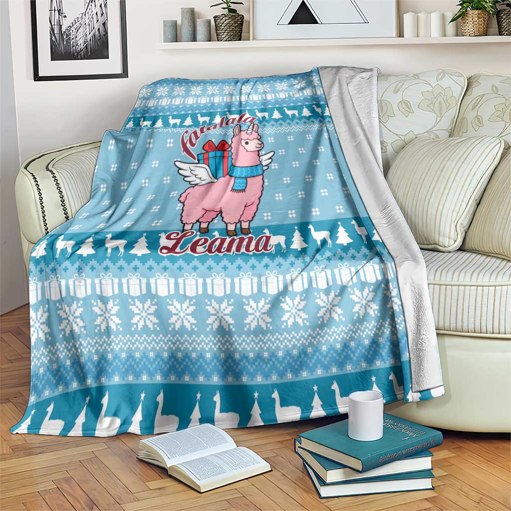 Pink Llama Christmas Blanket Xmas Holiday Patterns - Wonder Print Shop