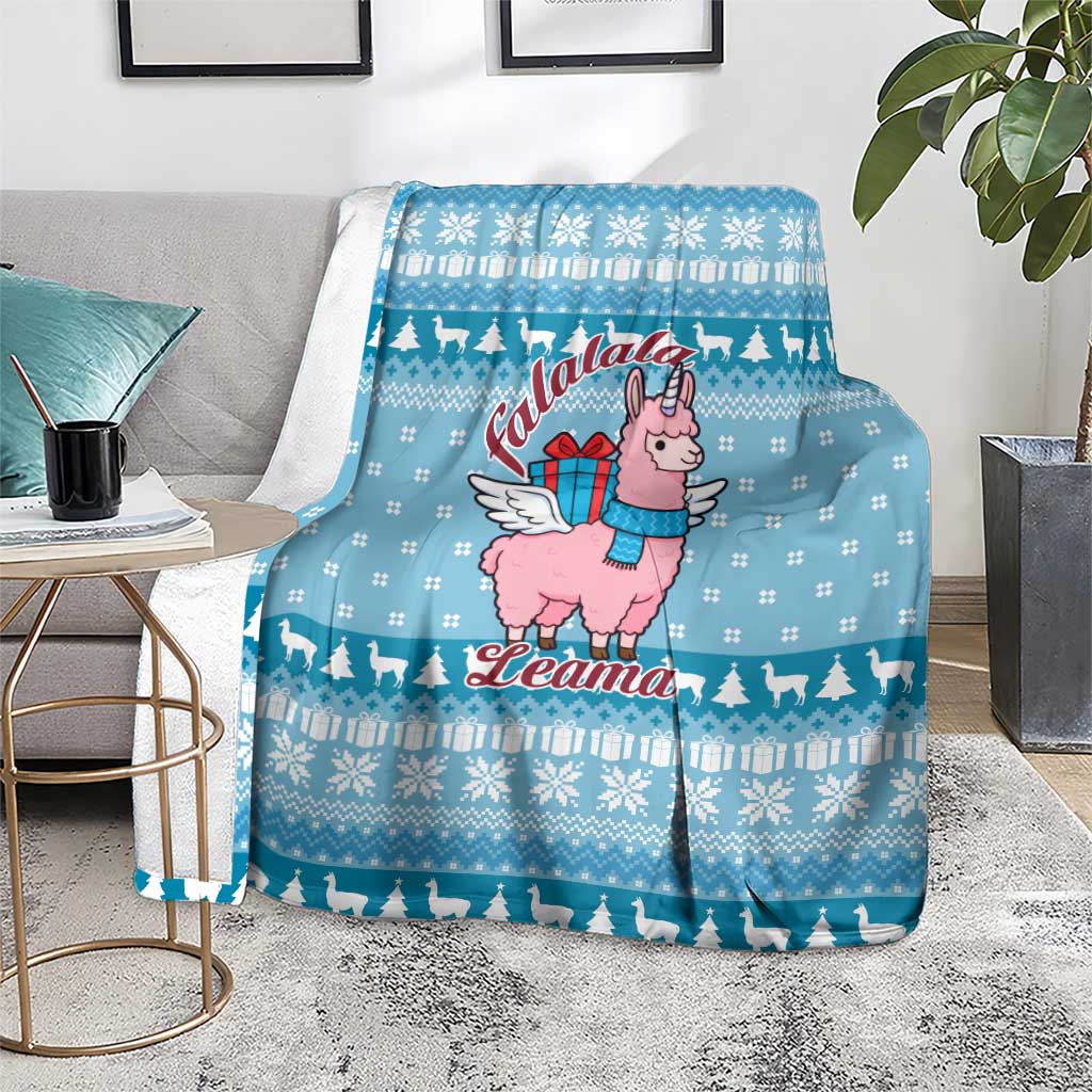 Pink Llama Christmas Blanket Xmas Holiday Patterns - Wonder Print Shop