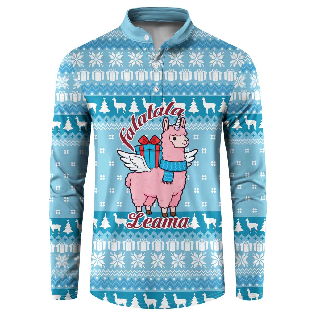 Pink Llama Christmas Button Sweatshirt Xmas Holiday Patterns - Wonder Print Shop