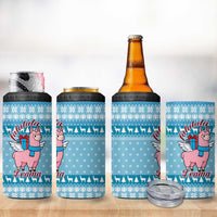 Pink Llama Christmas 4 in 1 Can Cooler Tumbler Xmas Holiday Patterns - Wonder Print Shop