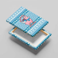 Pink Llama Christmas Canvas Wall Art Xmas Holiday Patterns - Wonder Print Shop