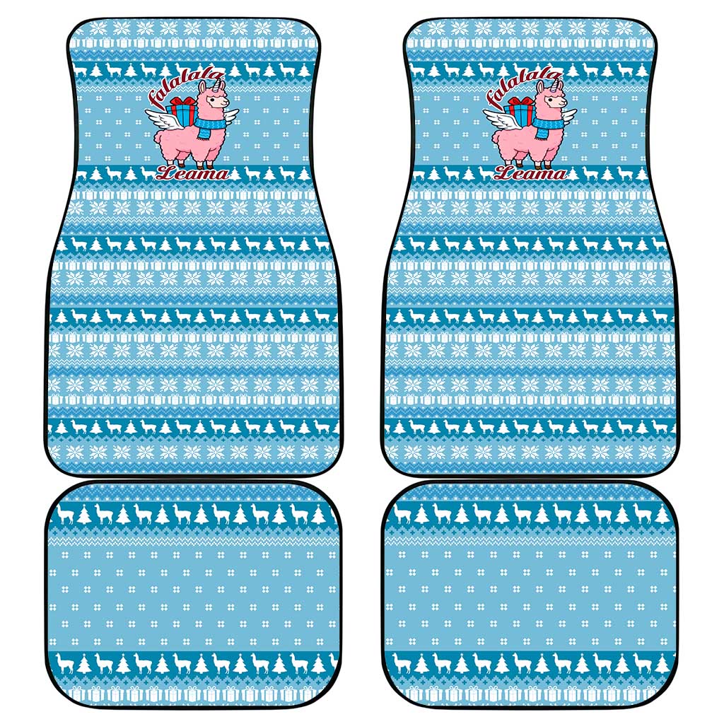Pink Llama Christmas Car Mats Xmas Holiday Patterns - Wonder Print Shop