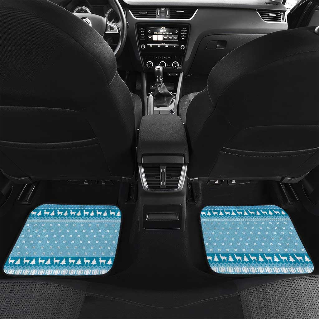 Pink Llama Christmas Car Mats Xmas Holiday Patterns - Wonder Print Shop