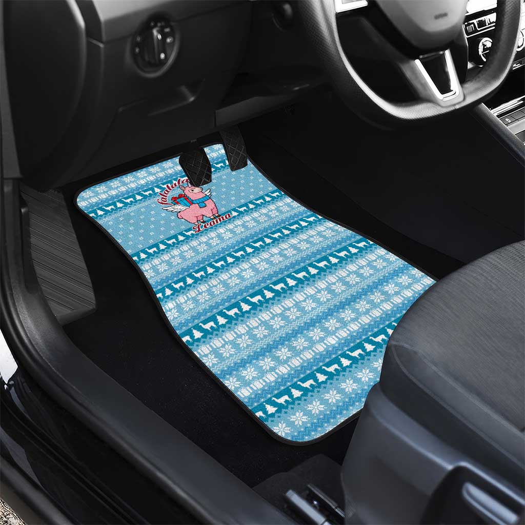 Pink Llama Christmas Car Mats Xmas Holiday Patterns - Wonder Print Shop