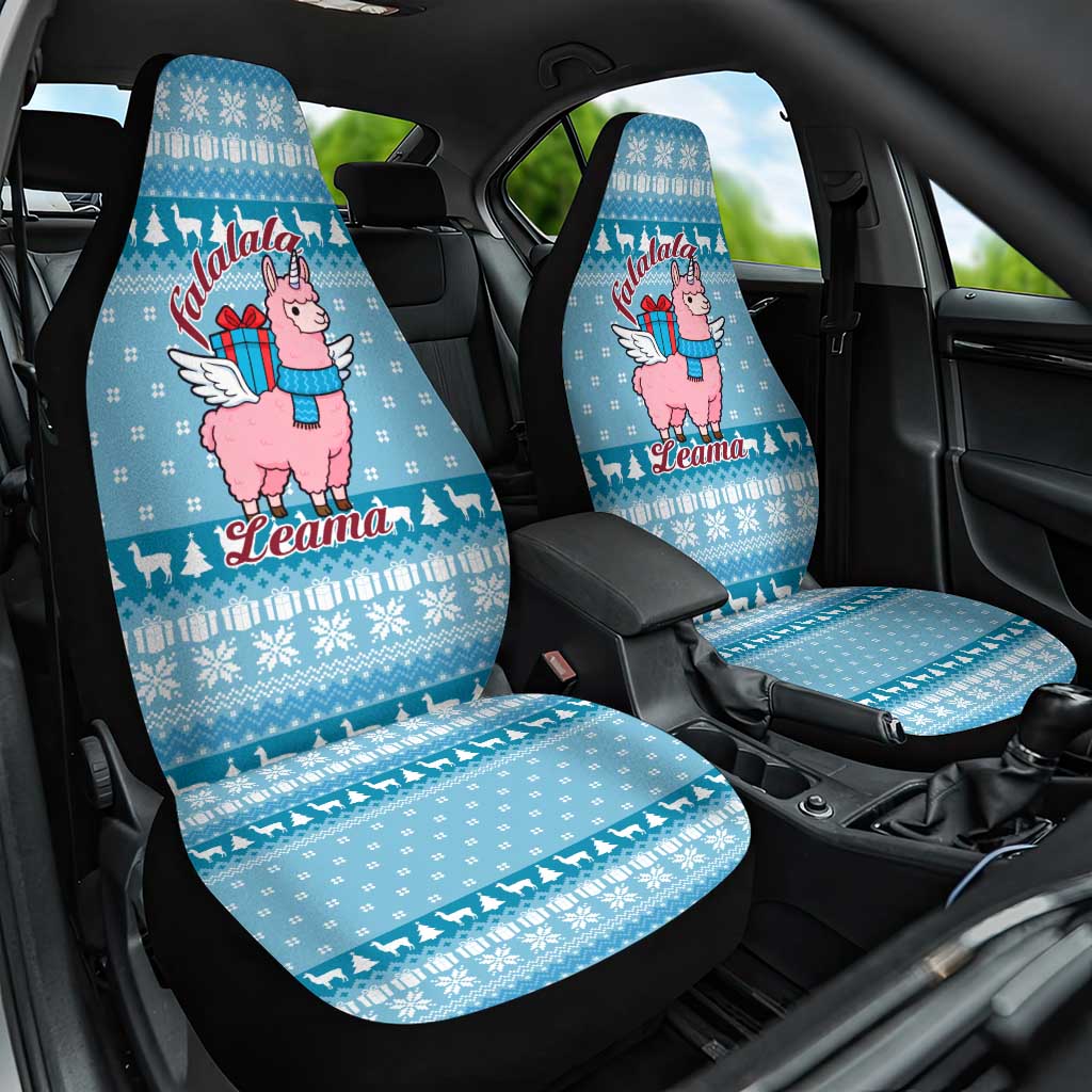 Pink Llama Christmas Car Seat Cover Xmas Holiday Patterns - Wonder Print Shop