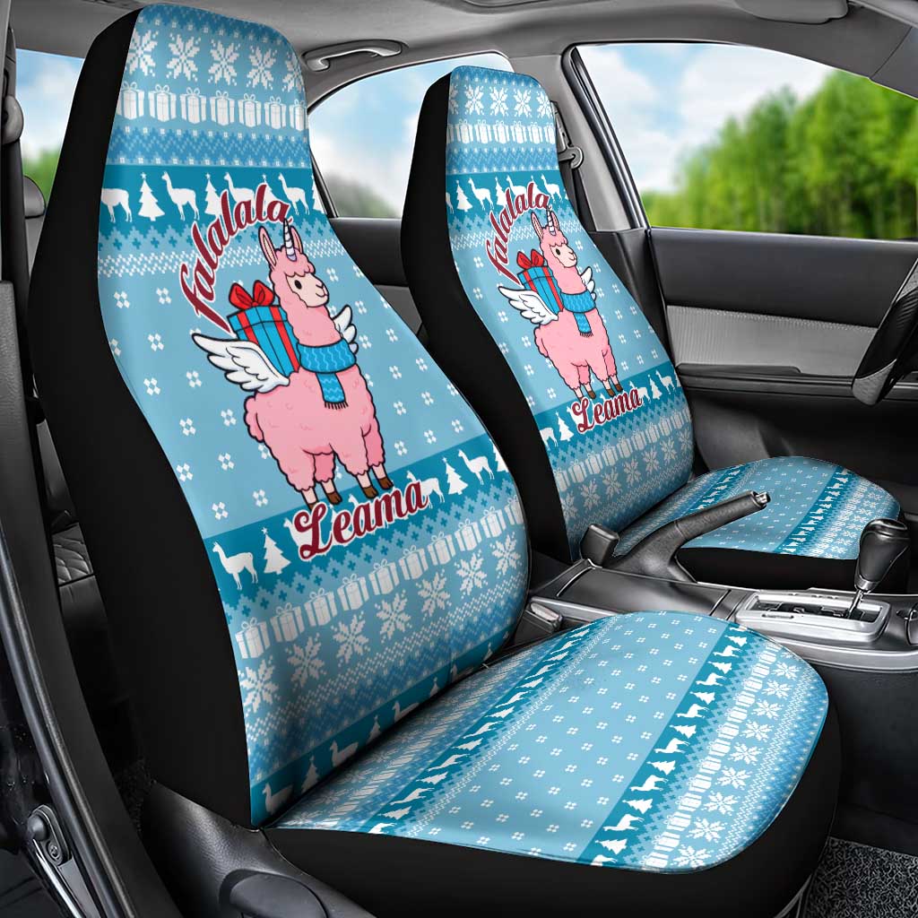 Pink Llama Christmas Car Seat Cover Xmas Holiday Patterns - Wonder Print Shop