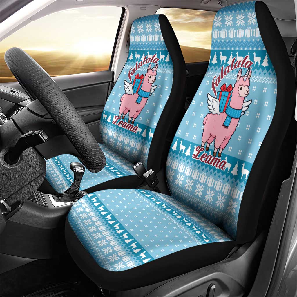 Pink Llama Christmas Car Seat Cover Xmas Holiday Patterns - Wonder Print Shop