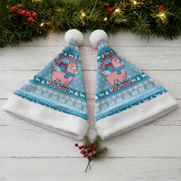 Pink Llama Christmas Santa Hat Xmas Holiday Patterns - Wonder Print Shop