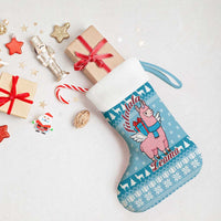 Pink Llama Christmas Stocking Xmas Holiday Patterns - Wonder Print Shop