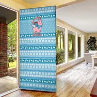 Pink Llama Christmas Door Cover Xmas Holiday Patterns - Wonder Print Shop